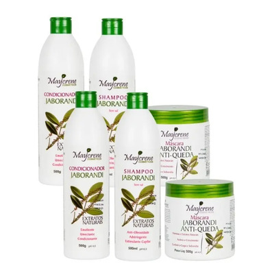 2 Kits Maycrene Jaborandi Anticaspa E Antiqueda 6x500ml