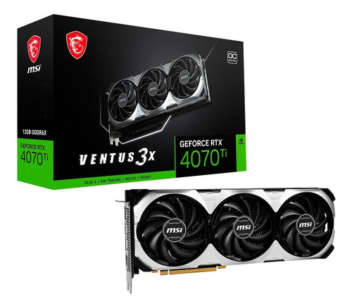 Placa De Vídeo Rtx 4070 Ti Ventus Msi Nvidia Geforce, 12 Gb