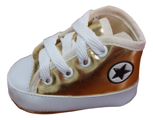 Sapato Tipo All Star Baby Dourado Blogueirinha 17-18