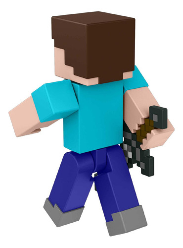 Minecraft Steve - Figura De Acción, 3.25 Pulgadas, Con 1 Pie