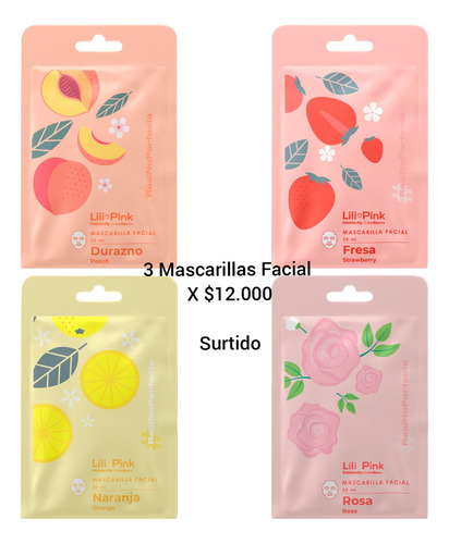 Mascarilla Facial Lili Pink 3u