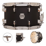 Caixa De Bateria 14x8 Michael Casco Em Poplar Jetblack Fosco