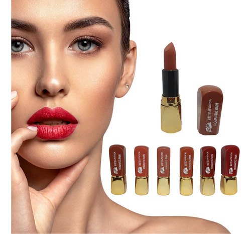 Kit 6 Labiales Mate  Nude - g a $1371