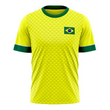 Camisa Blusa Infantil Brasil Jatobá Copa 2022 Oficial Catar 