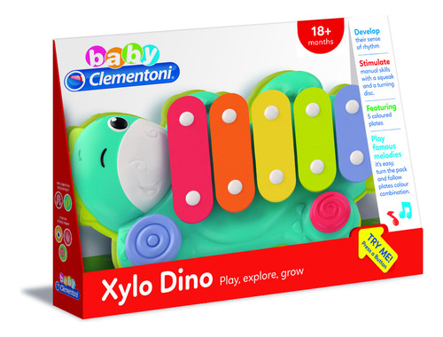 Xilofono Dinosaurio Bebe Musica Melodias Baby Clementoni