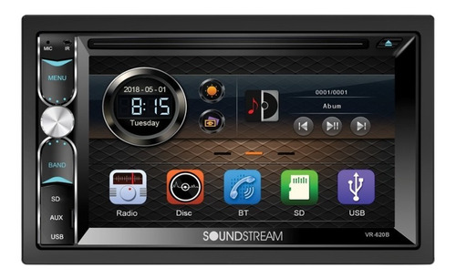 Autoestéreo Pantalla Soundstream 6.2 Vr-620hb Mirrorlink Rgb