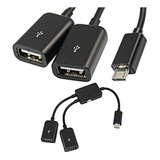 Cabo Otg Usb C Hub Para Conectar Tablet, Mouse E Smartphone