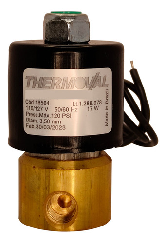 Válvula Solenoide Gás Fornos E Fritadeiras - 17925 Thermov