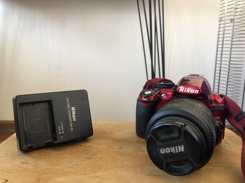 Nikon Kit D3100 +  Lente 18-55mm Vr Dslr Color  Rojo