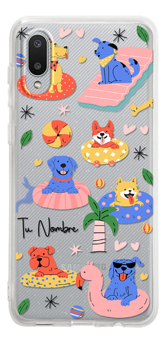 Funda Para Galaxy Para Mujer Alberca Perritos Con Nombre