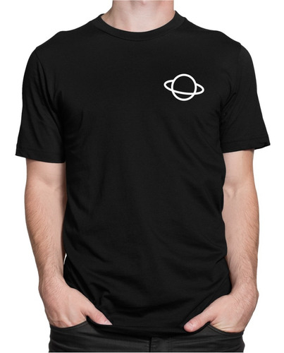 Camiseta Planeta Saturno Tumblr Logo No Peito Camisa Moda