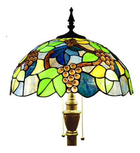 Zjart Tiffany - Lmpara De Pie Estilo Uvas De Vitral, Lmpara