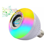 Lampada Musical Caixa De Som Com Bluetooth  Rgb Com Controle