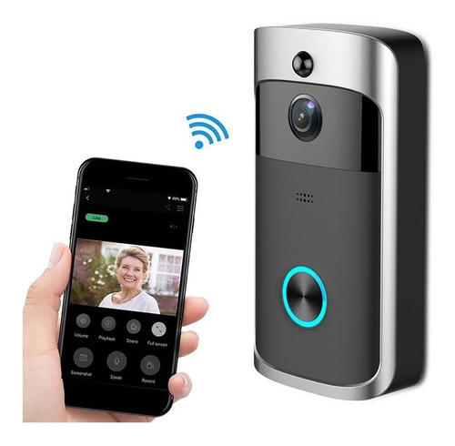 Sem Fio Smart Doorbell 720p Câmera Wifi Vídeo Visual V5