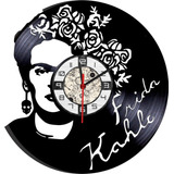 Reloj En Disco Lp / Vinyl Clock Frida Khalo