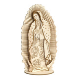 Figura Religiosa Virgen De Guadalupe Santa Maria En Madera