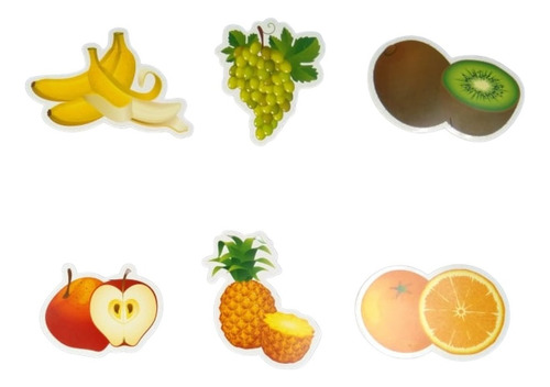 Imanes Para Nevera X6 Piezas Y A Color Frutas