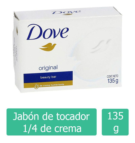 Dove Beauty Cream Bar Jabón Caja Con Barra Con 135 G