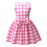 Vestido De Niña Barbie Garment Roleplay Dress A Cuadros