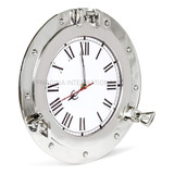 Reloj Náutico De Buey De Aluminio Chapado En Níquel De Alumi