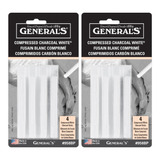 Pack   Compressed Charcoal Sticks Pkg  White  Soft Asso...