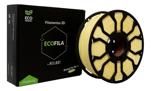 Filamento 3d Ecofila Hellbot De 1.75mm Y 1kg Vainilla Pastel