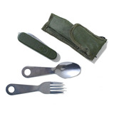 Set Cubierto Plegable-tenedor-cuchillo-cuchara X 10 Unidades