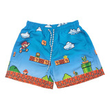 Malla Short Nintendo Mario Bros 8bit Retro Gamer Pantalon