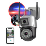 Câmera De Segurança Wi-fi Externa Com Sirene Policial