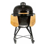 Kamado Omega Xxl 25 Parrilla Ahumador Movil Asador Negro