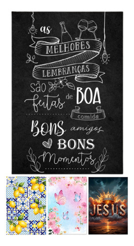 Painel Retangular Tecido Sublimado Diversos Temas 1,50x2,20