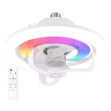 Lampada Led E27 Ventilador De Teto Rgb Aromaterapia Controle