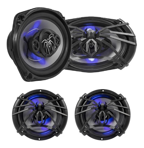 Paquete 4 Bocinas 6x9 Y 6.5 Soundstream Led Lx690 Y Lx650 