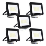 5 Piezas Reflector 100w A Prueba De Agua Exterior Luz Led