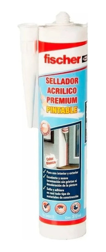 Sellador Acrílico Premium Pintable 310ml Fischer Intemperie