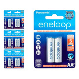 14 Pilhas Recarregaveis Eneloop Std Aa Panasonic (7 Cart)