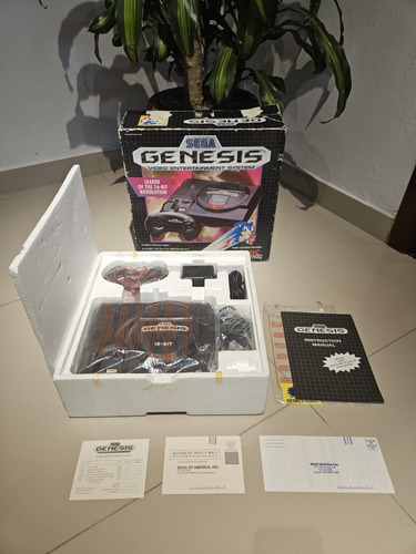 Sega Genesis Na Caixa Em Ótimo Estado Todo Original 