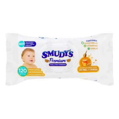 Toallitas Húmedas Smudy's Premium 120 Pzas | Meses sin interés