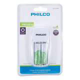 Cargador Pilas + 2 Pilas Aa Philco 2700mha