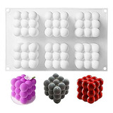 Molde De Silicón 3d 6 Cubos Rubik Velas Jabones Repostería