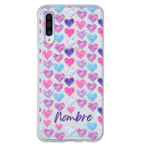 Funda Galaxy Uso Rudo Corazones Personalizada Tu Nombre