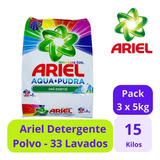 Ariel Detergente En Polvo Para Ropa Aqua - 3x5kg