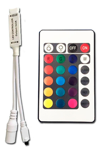 05 Kit Controle Controlador Para Fita Led Rgb 3528 E 5050 