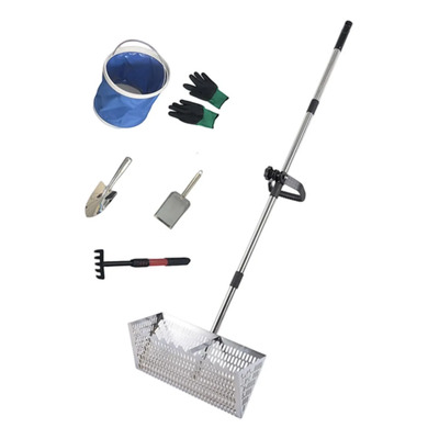 Mango Telescópico Sand Rake Premium, Grande, Carbono Platead