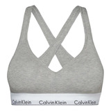 Top Modern Cotton Light Lined Mujer Gris - M - Calvin Klein