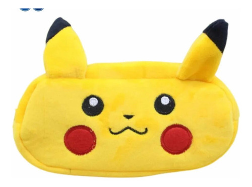 Estuche Felpa Pikachu Escolar Pokemon Lápices Envío Rápido