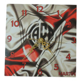 Reloj Personalizado De River Plate C/ Nombre Tamaño 25x25 Cm