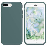 Funda Para iPhone 8 Plus De Silicona Color Verde Pino