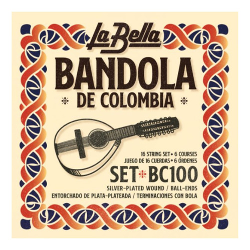 Encordado Bandola De Colombia La Bella Bc100