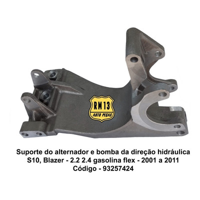 Suporte Alternador Bomba Direção S10 Blazer 2.4 Gas. Flex